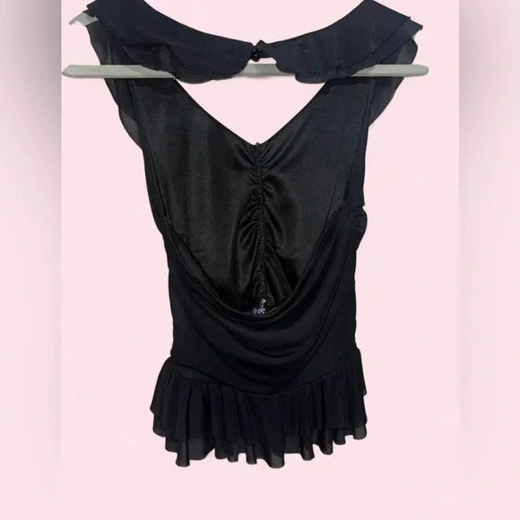 Iris Black Ruffled Blouse - Picture 2 of 3